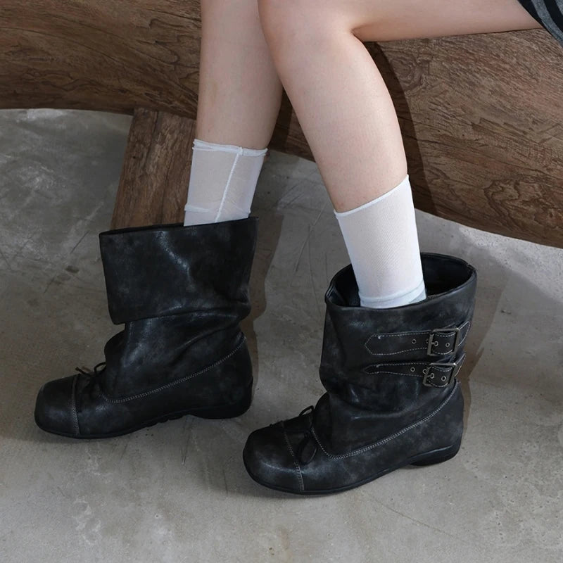 Women's Platform Ankle Boots – Punk Chelsea Winter Style Platform Ankle Boots Axl