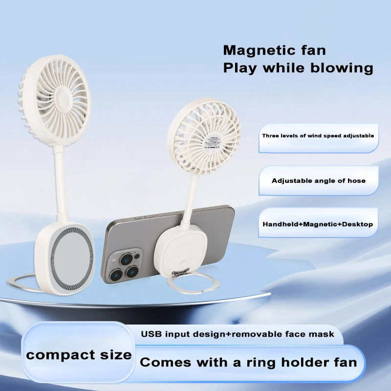 Magnetic Flexible Hose Mini Fan – Handheld & Desk Multi-Use Portable Mini Fan Axl