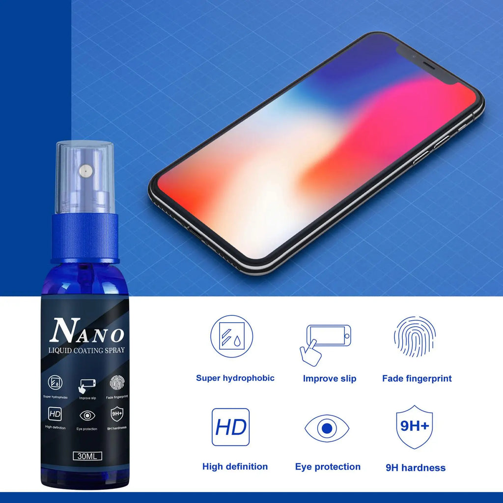Liquid Screen Protector Spray – Hydrophobic Oleophobic 30ml Screen Protector Spray Axl