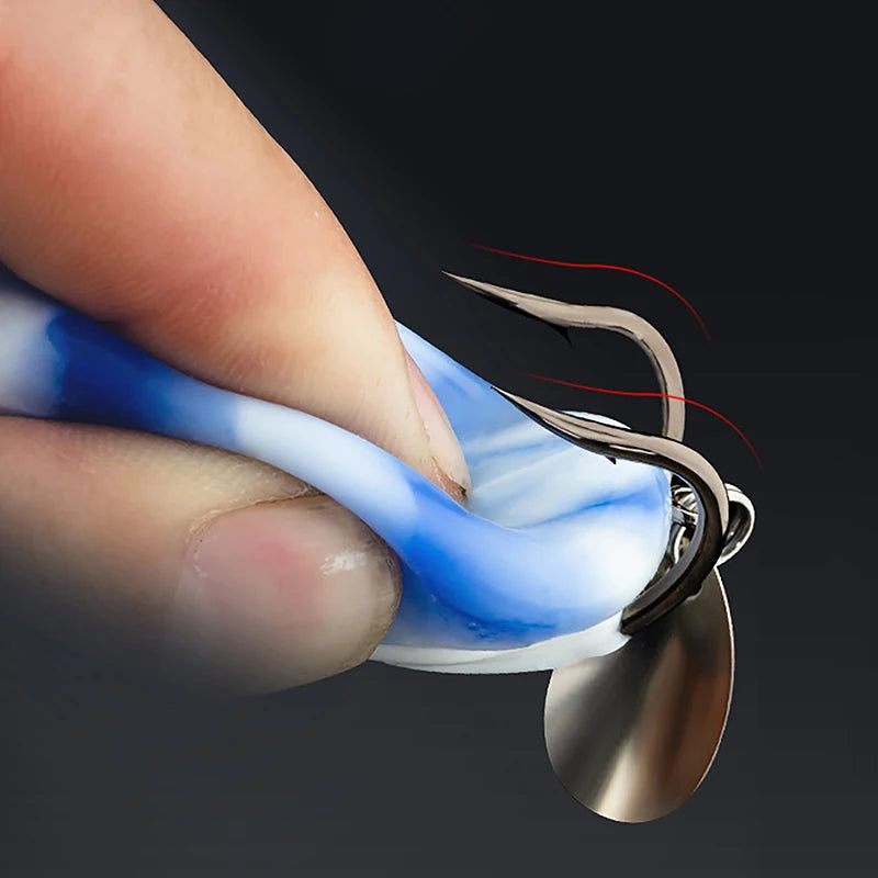 Thunder Frog Soft Lure – Silicone Bionic Frog Bait with Hook Soft Fishing Lure Axl