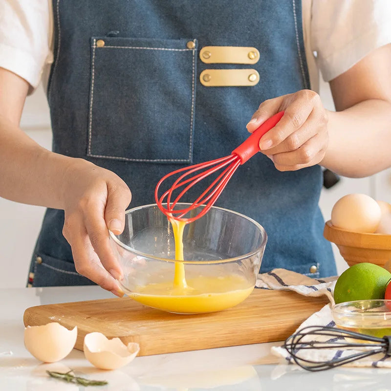 Mini Silicone Egg Whisk – Manual Hand Beater Baking Tool Silicone Egg Whisk Axl