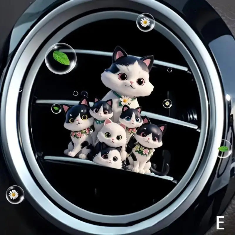 Cute Cat Car Air Vent Aromatherapy Clip | Long-Lasting Freshener Car Air Freshener Axl E