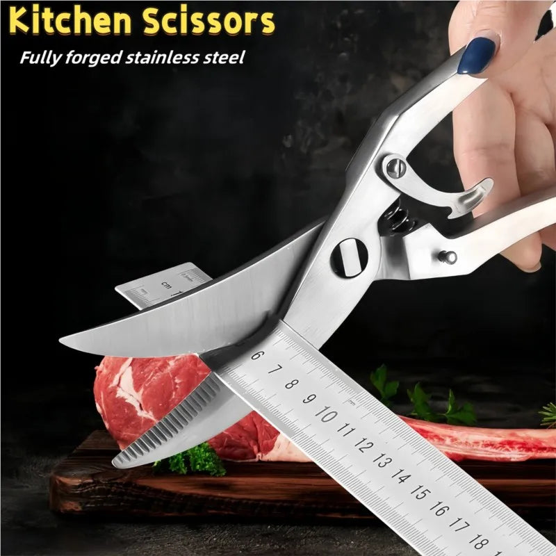 Heavy Duty Kitchen Scissors – Ultra Sharp Stainless Steel Shears Kitchen Scissors Axl
