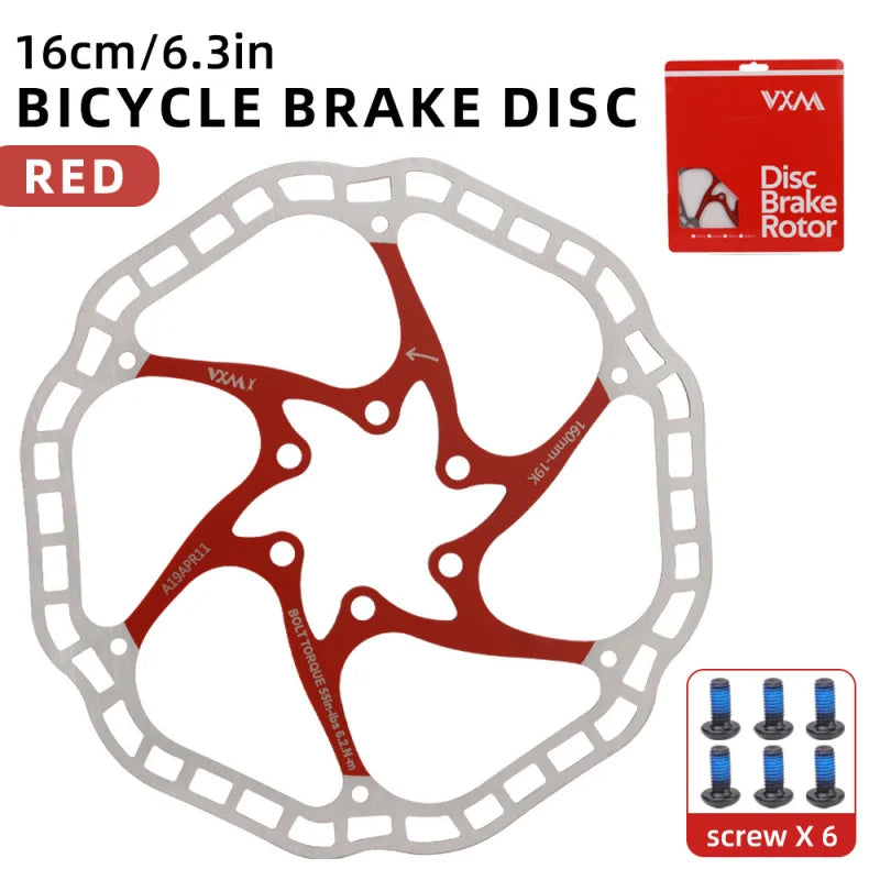 VXM Floating Disc Brake Rotor 160/180mm 6-Bolt MTB Bike Disc Brake Rotor Axl