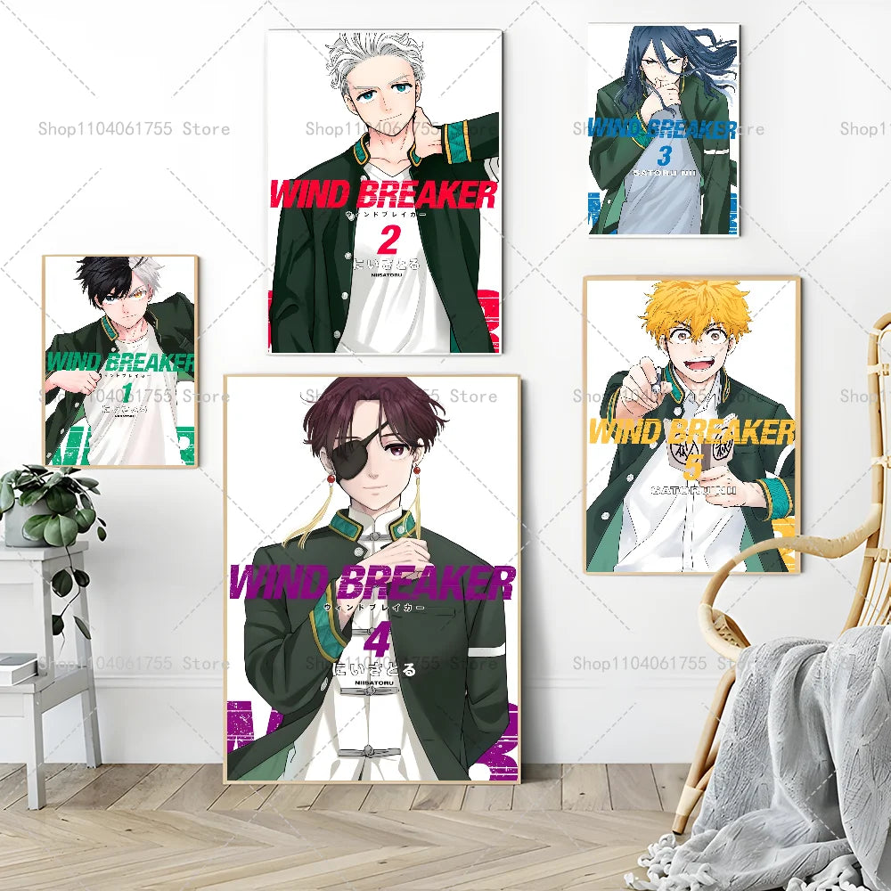 Wind Breaker Anime Wall Poster – Self-Adhesive Waterproof Sticker Anime Wall Poster Axl