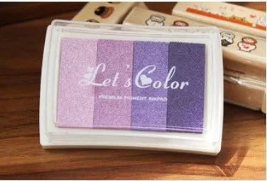 Gradient Oil-Based Ink Pad for Rubber Stamps, Paper & Wood Craft Stamp Ink Pad Axl purple