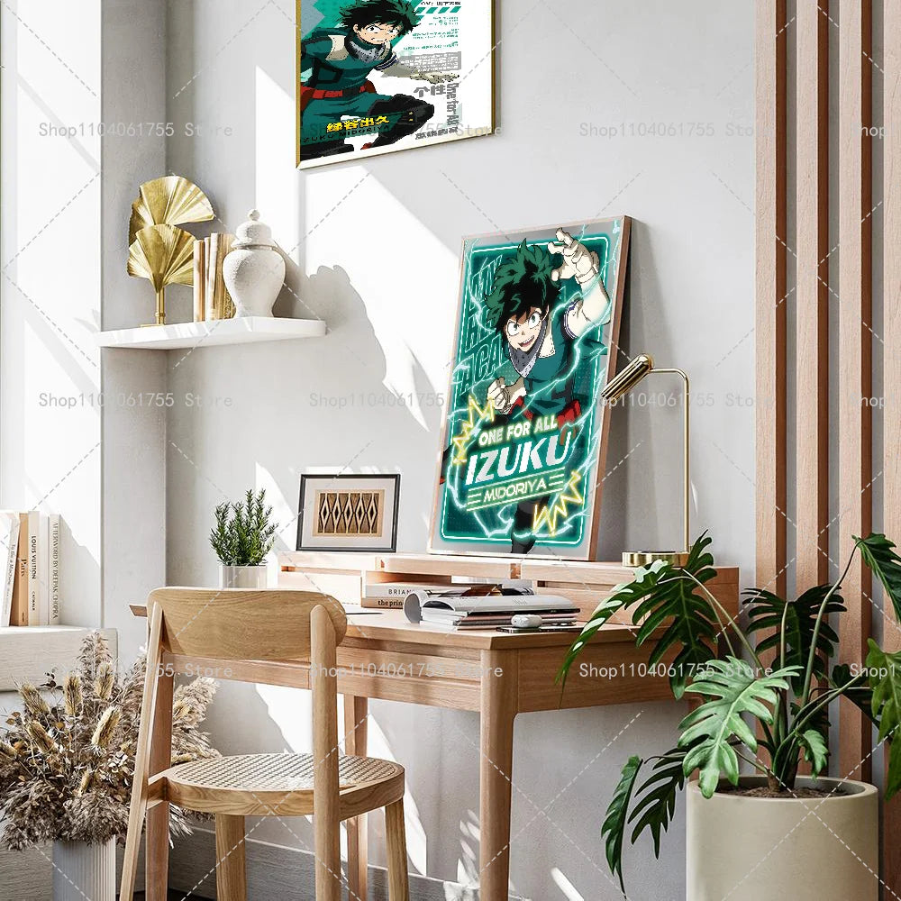 My Hero Academia Izuku Wall Poster – Waterproof Self-Adhesive Anime Wall Poster Axl