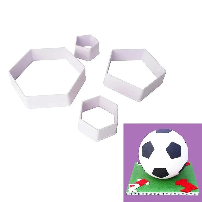 Football Fondant Cookie Cutter Set – 4 Pc Cake Decorating Molds Cookie Cutter Set Axl