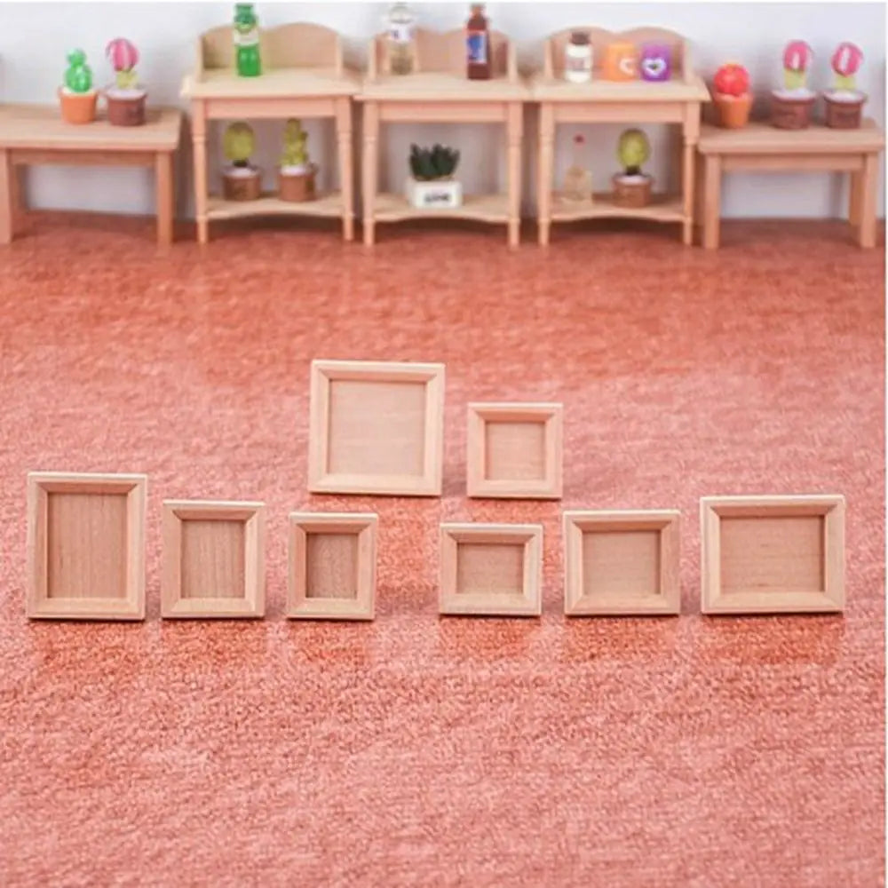 2pcs 1:12 Dollhouse Miniature Wood Photo Frames | DIY Décor Dollhouse Miniature Axl