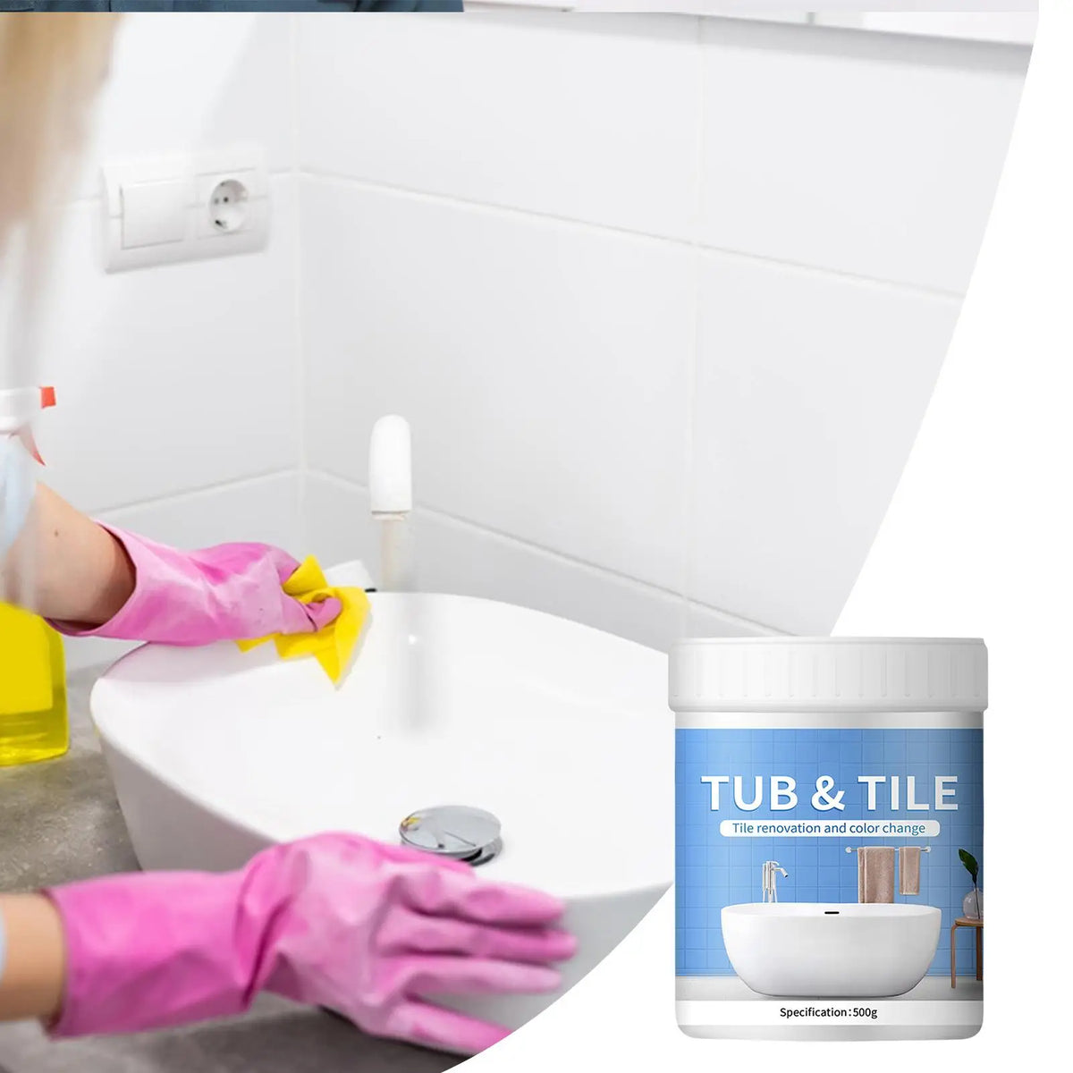 Quick-Dry Tub & Tile Refinishing Paint Kit – 500g Tile Refinishing Kit Axl Default Title