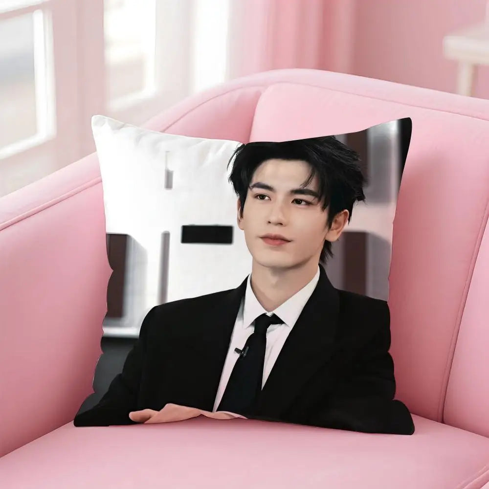 Zhang Linghe Cushion Cover – Double-Sided Printed Pillow Cover Decorative Pillow Cover Axl White2 45X45cm