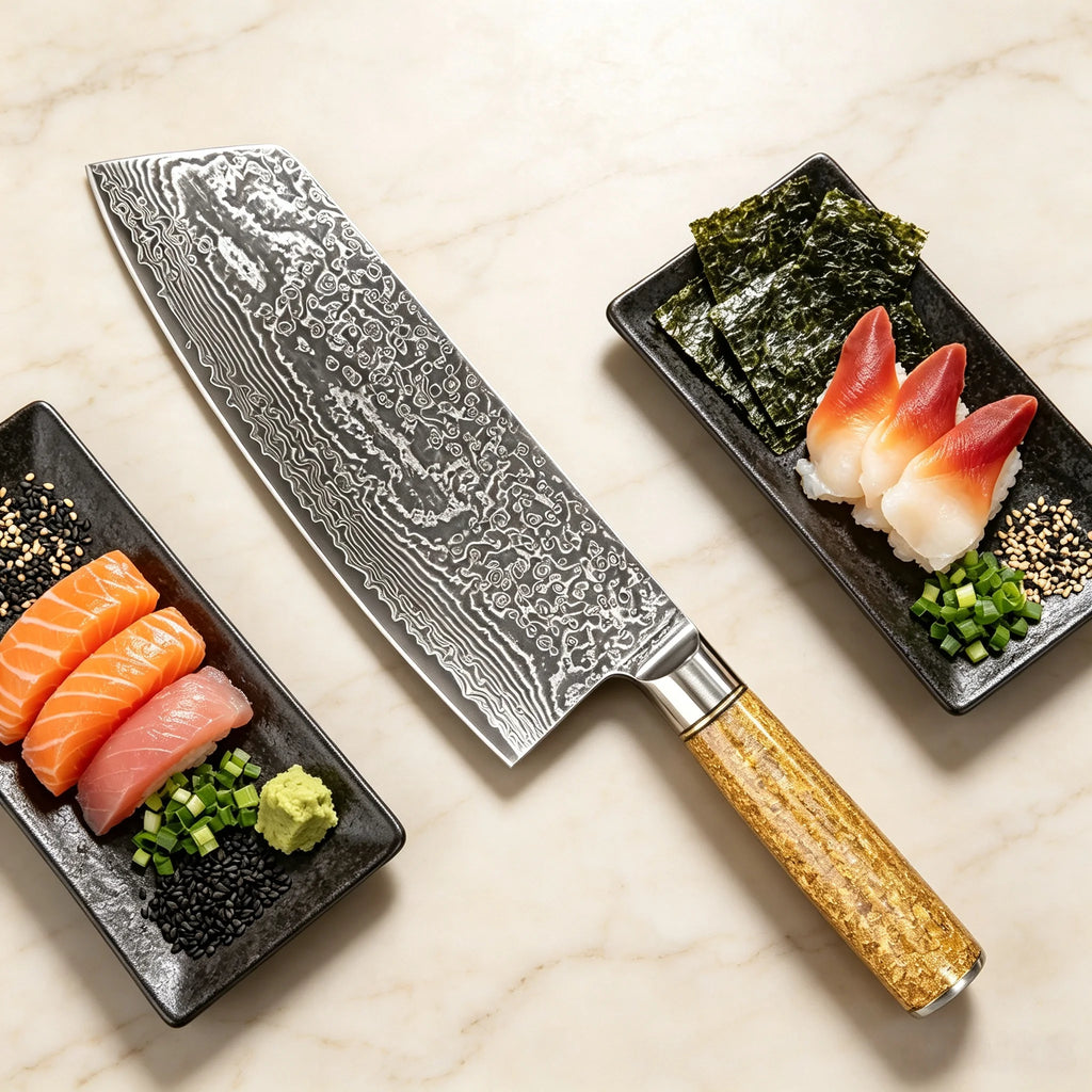 67-Layer Damascus Steel Chef Knife – Sharp Kitchen Cleaver Damascus Chef Knife Axl