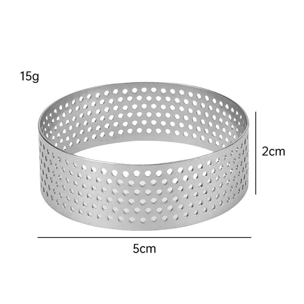 Stainless Steel Perforated Tart Ring & Mousse Cake Mold Tart Ring Mold Axl 5cm