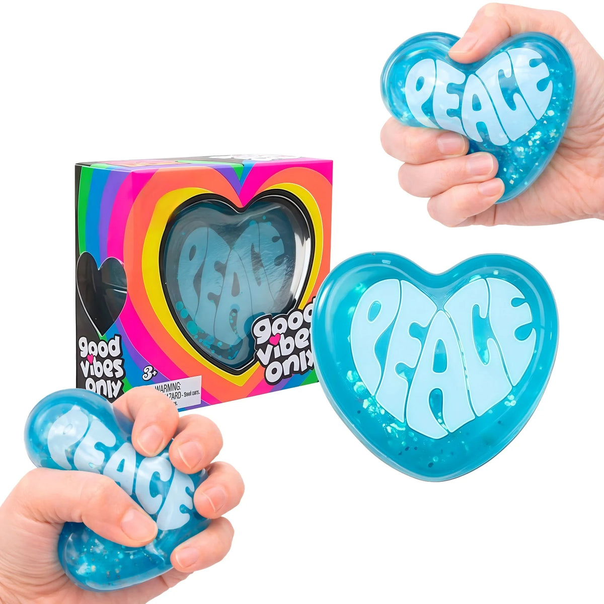 Heart Shape Squishy Toy – Soft TPR Slow Rebound Fidget Gift Squishy Fidget Toy Axl Blue