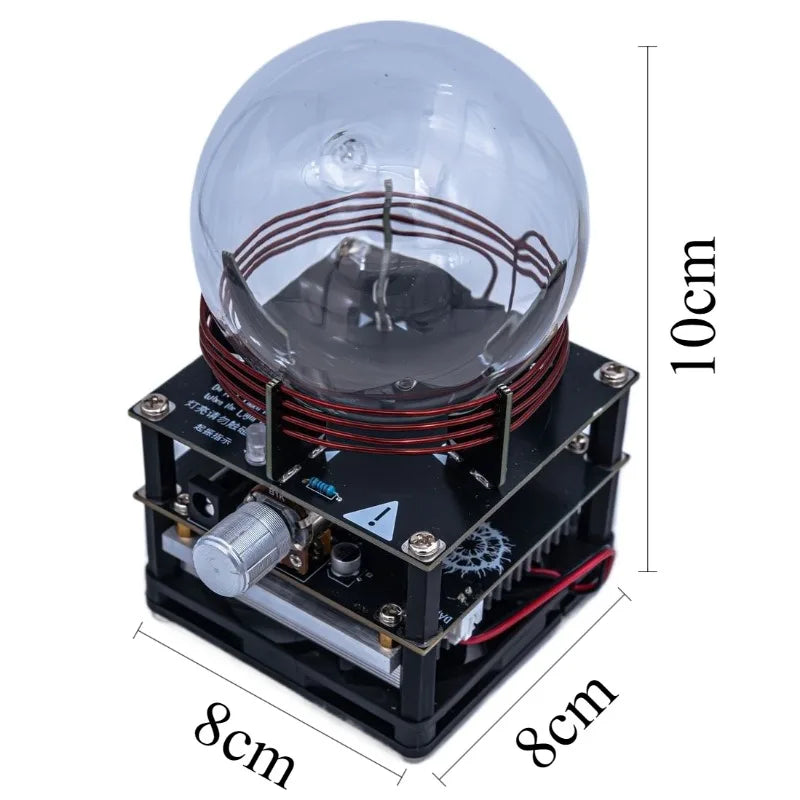 Plasma Ring Noble Gas Glass Ball – Modern LED Home Décor Decorative Ornament Axl Black