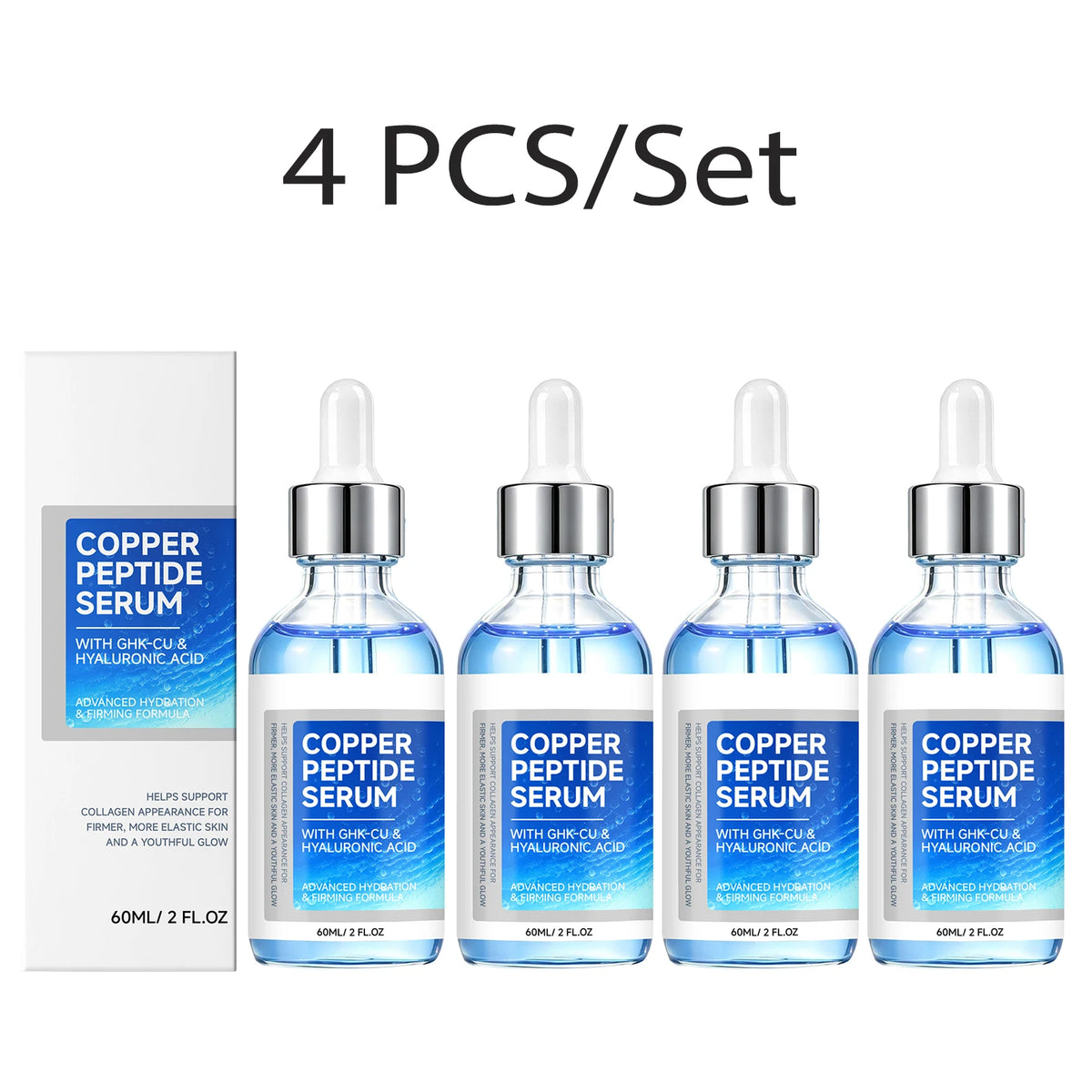 Copper Peptide Face Serum GHK-Cu, Hyaluronic Acid & Niacinamide Face Serum Axl 5 PCS