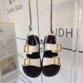 Women's Platform Gladiator Sandals Gold Buckle Roman Slides Platform Sandals Axl beige 02 37