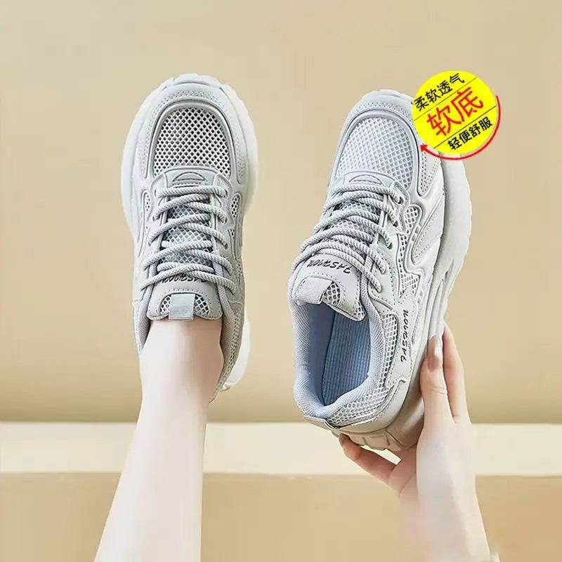 Women's Breathable Mesh Sport Shoes – Thick Sole Casual Sneakers Women's Casual Sneakers Axl