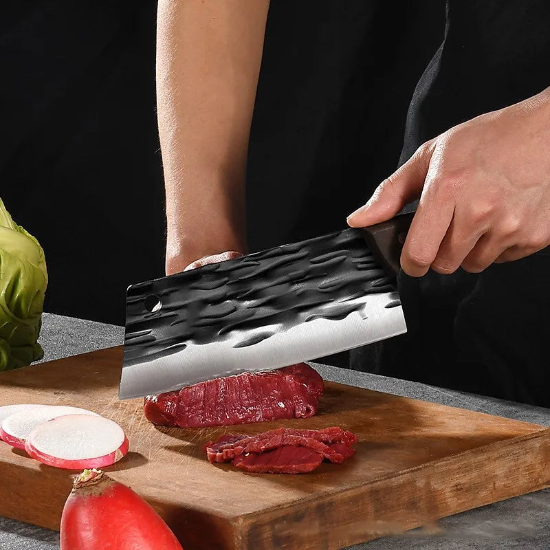 Forged Full Tang High-Carbon Steel Butcher Boning Knife 8" Forged Kitchen Knife Axl