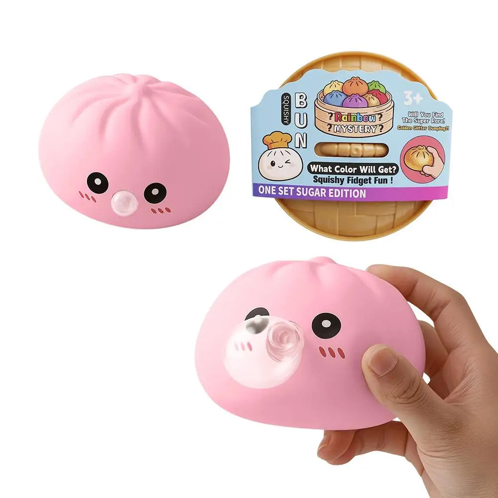 Squishy Dumpling Fidget Toy – Slow Rising Bubble Sensory Ball Squishy Fidget Toy Axl Pink