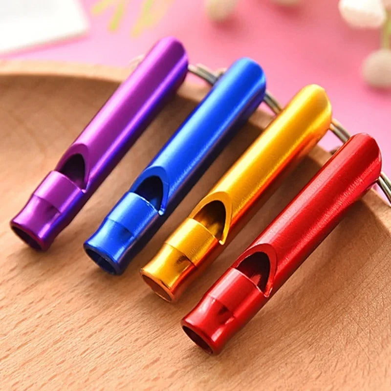 4-Pack Aluminum Alloy Safety Whistle Keychain – Camping & Survival Survival Whistle Keychain Axl