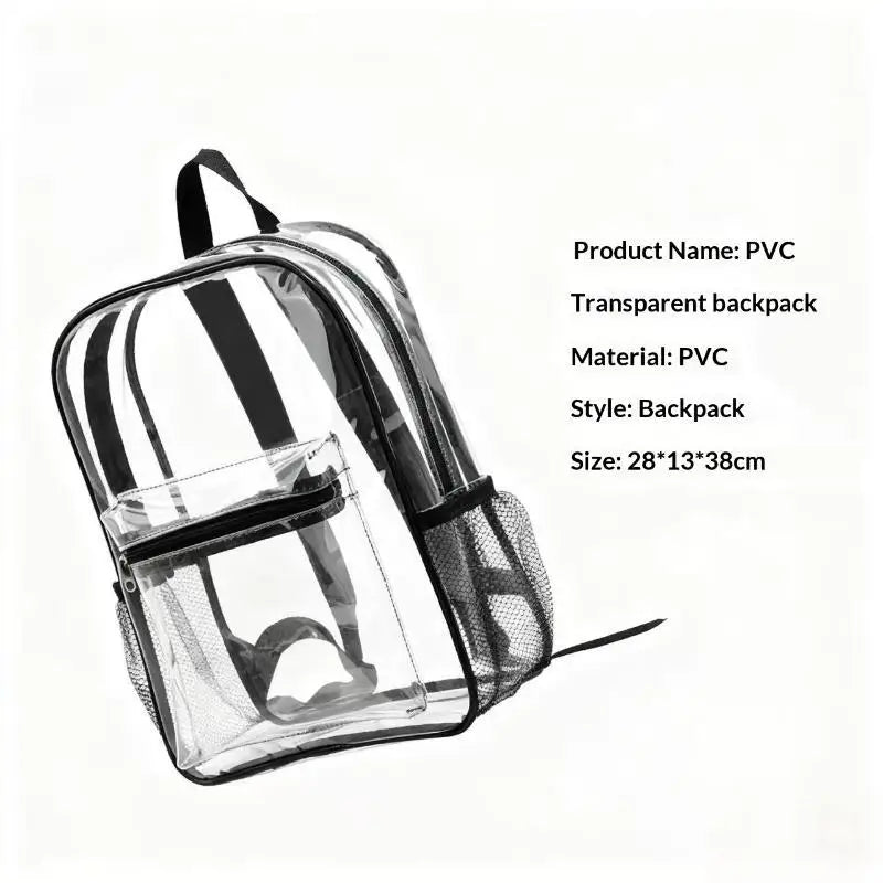 Clear PVC Stadium Backpack – Waterproof Transparent Bag Clear PVC Backpack Axl
