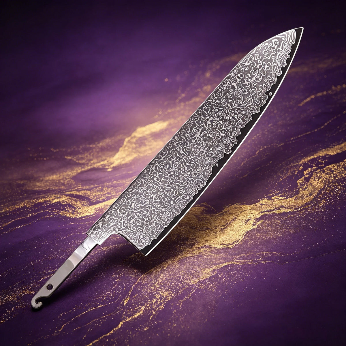 Hand Forged Damascus Steel Cleaver Blade – DIY No Handle Damascus Knife Blade Axl Chef Knife