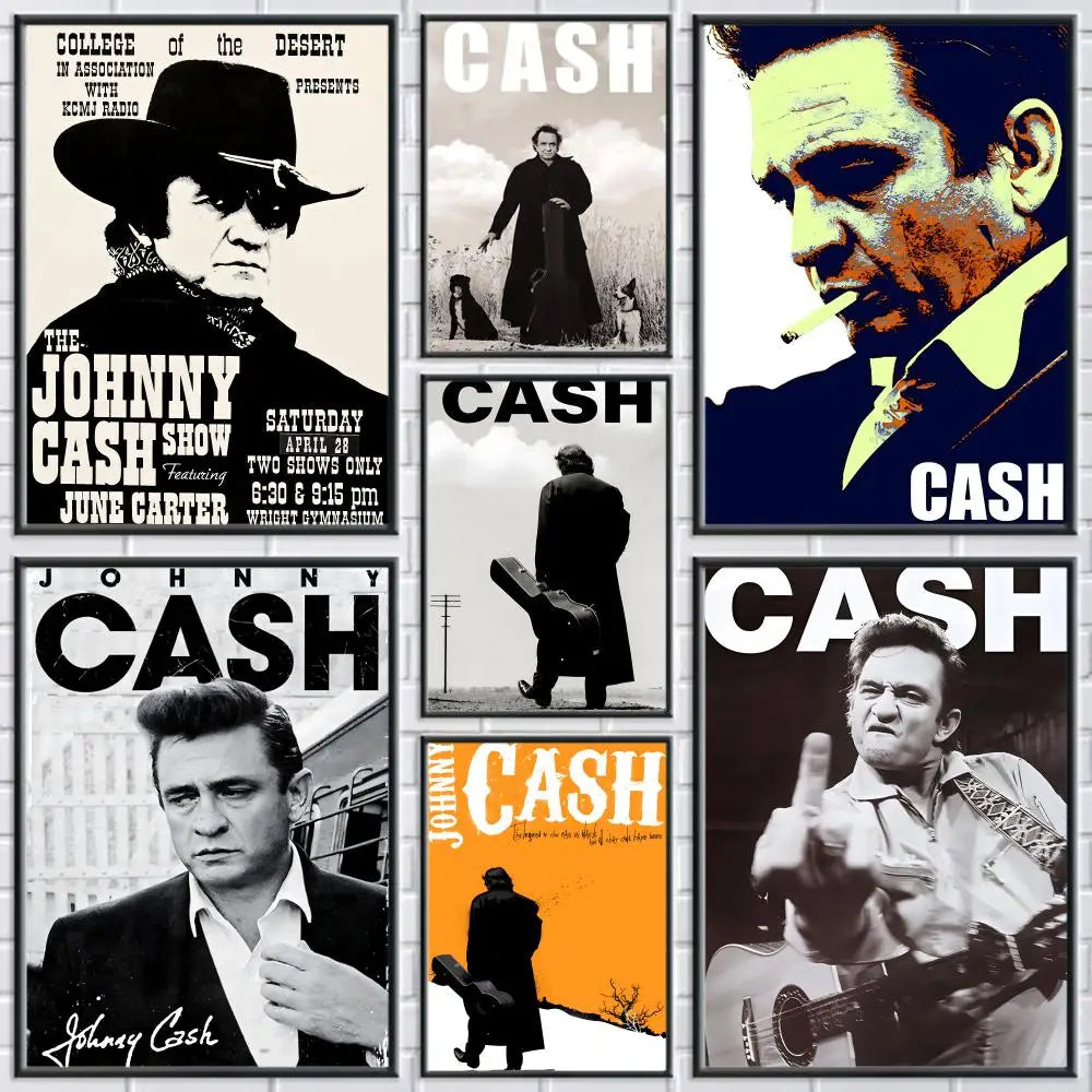 Johnny Cash Canvas Wall Art – Vintage Music Poster Print Canvas Poster Print Axl