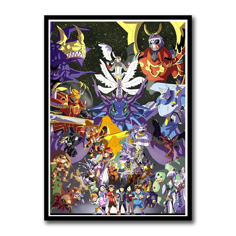 Digimon Adventure Retro Anime Poster – Kawaii Wall Art Anime Wall Poster Axl 16 42x30cm