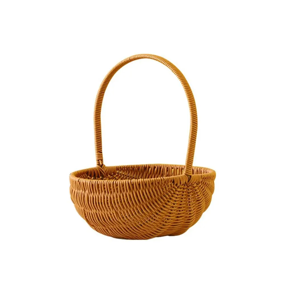 Rattan-Style Woven Storage Basket with Handle | Home Décor Woven Storage Basket Axl 5