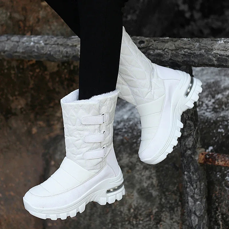 Women's Waterproof Snow Boots – Anti-Slip Plush Platform Women's Snow Boots Axl