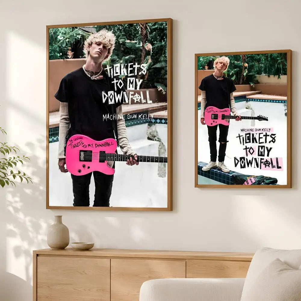 Machine Gun Kelly HD PVC Wall Poster – Self-Stick Home Decor Wall Art Poster Axl