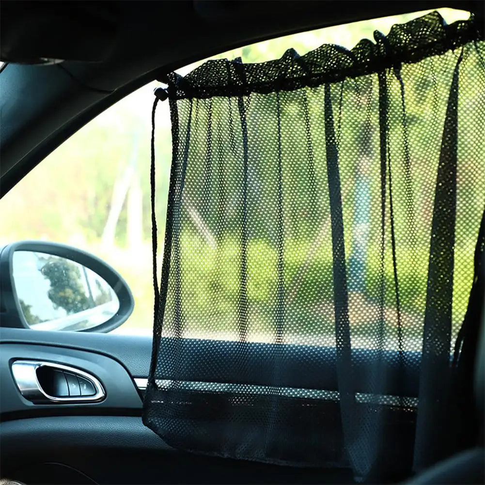 Car Side Window Sunshade Curtains – Anti-UV Black Mesh Car Window Sunshade Axl