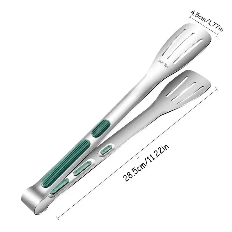 Stainless Steel Non-Slip Food Tongs – BBQ, Grill & Kitchen Kitchen Food Tongs Axl 1pc 11inch 1