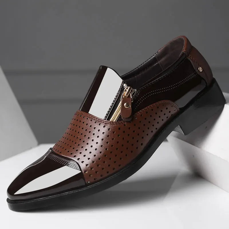 Men's Patent Leather Oxford Loafers – Black Formal Dress Shoes Oxford Dress Shoes Axl