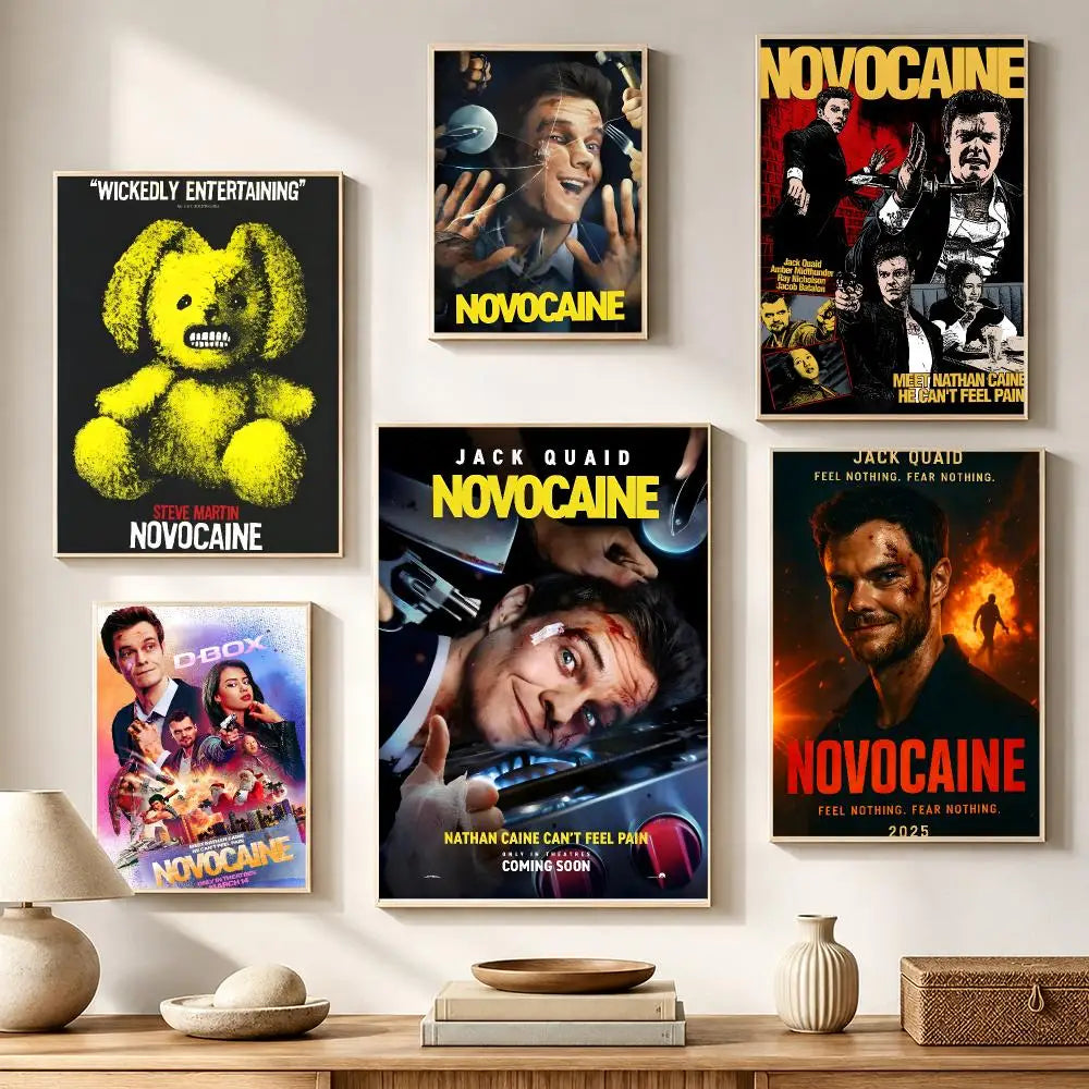 Novocaine Movie Poster HD Waterproof Sticker | Wall Décor Movie Poster Sticker Axl