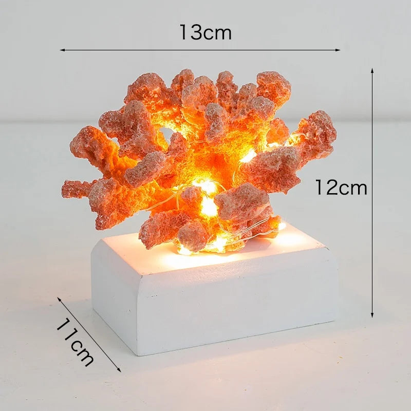Resin Coral Figurine – Coastal Mediterranean Home Décor Resin Coral Figurine Axl orange