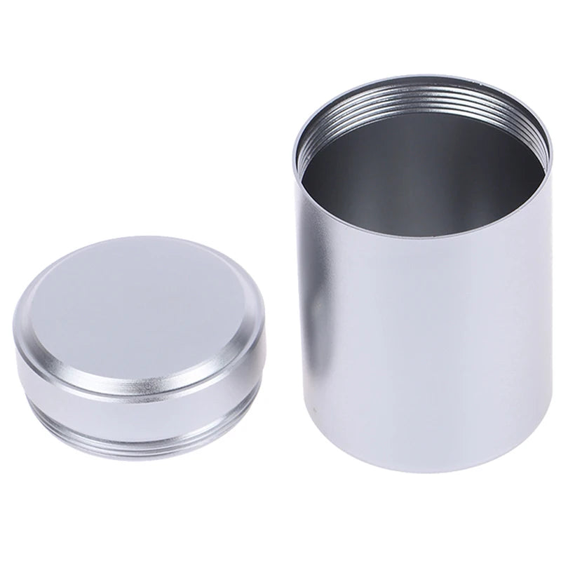 Airtight Aluminum Herb Stash Jar – Silver Metal Storage Can Herb Storage Jar Axl One Size