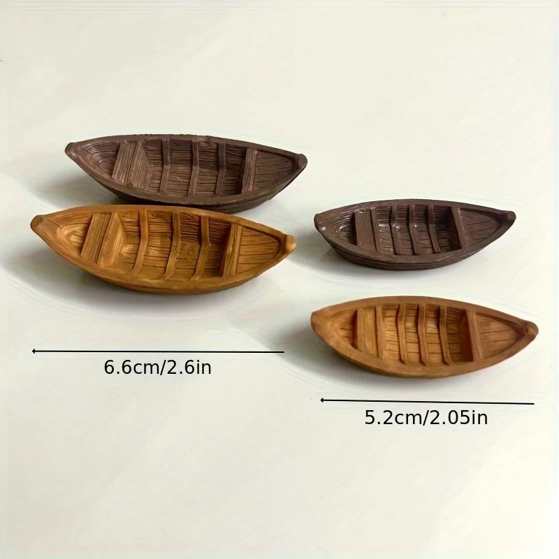 40pcs Floating Resin Mini Boats – Aquarium & Fish Tank Décor Aquarium Ornaments Axl