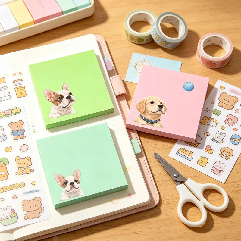 Kawaii Animal Sticky Notes Set – Cute Memo Pads for Journaling Kawaii Sticky Notes Axl