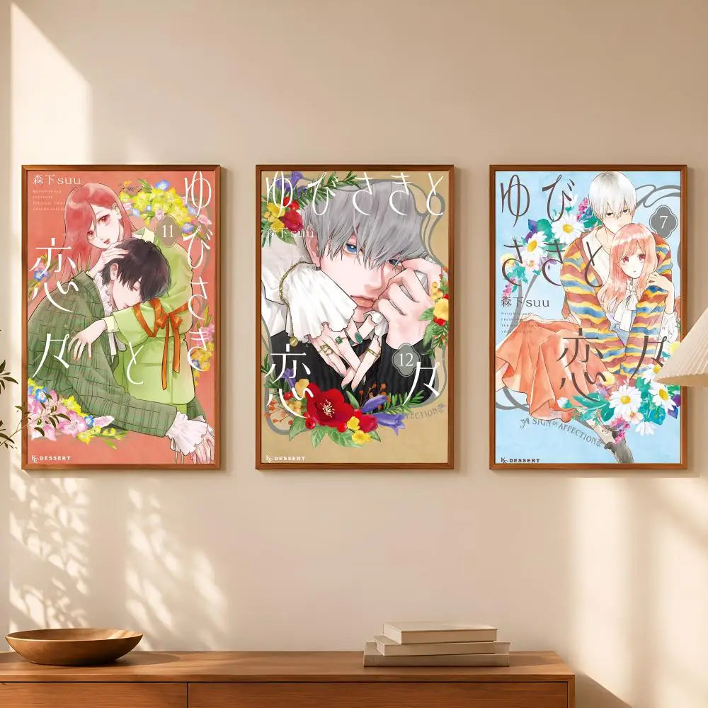 Yubisaki to Renren Anime Poster – Self-Stick HD Waterproof Wall Art Anime Wall Poster Axl