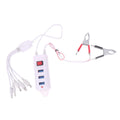 3-Port USB Clip Charger with Switch | Universal Battery Charger USB Clip Charger Axl White