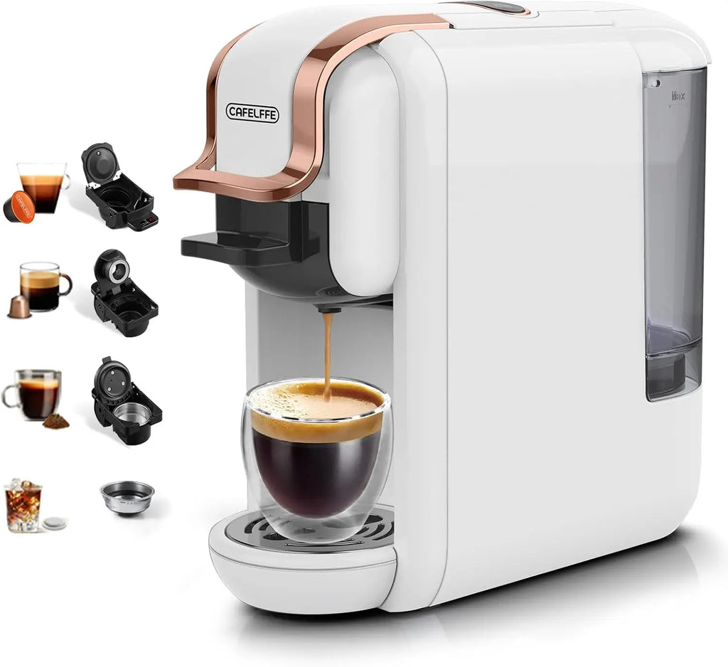 Cafelffe 4-in-1 Capsule Espresso Machine | Hot & Cold Brew Capsule Espresso Machine Axl White US United Arab Emirates
