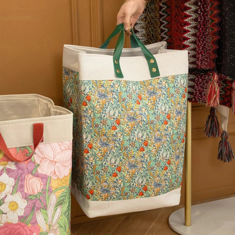 Foldable Cotton Linen Storage Basket – Large Laundry Organizer Storage Basket Axl