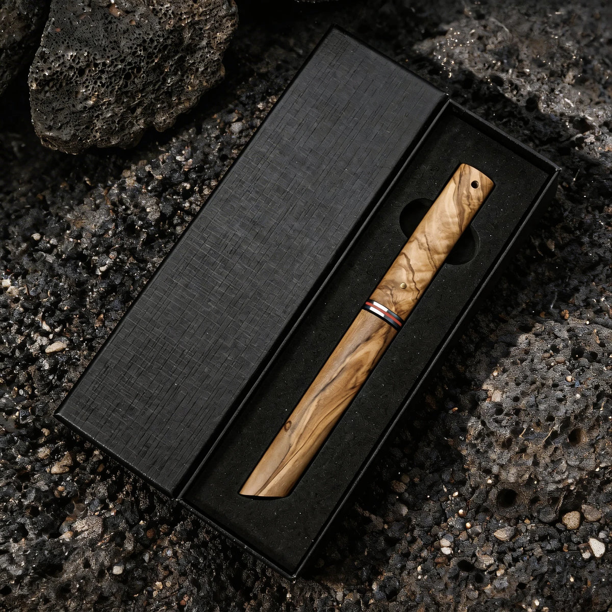 PLYS Damascus Steel Chef Knife – 9.5" Wood Handle Carving Knife Damascus Chef Knife Axl with gift box