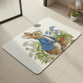 Peter Rabbit Diatomite Bath Mat – Quick Dry & Non-Slip Diatomite Bath Mat Axl White10 40x60cm