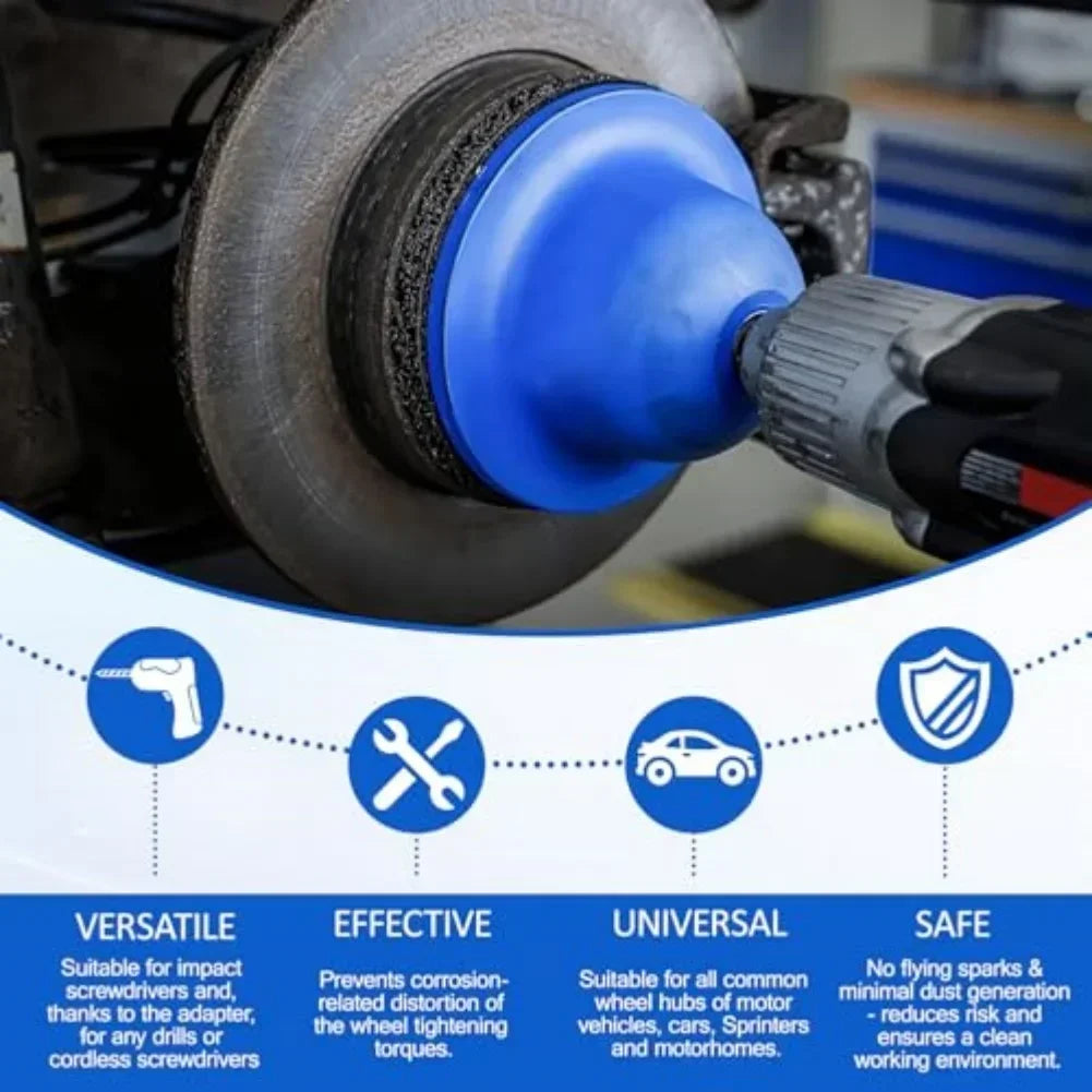 Auto Wheel Hub Rust Removal Polishing Tool + Spare Head Wheel Polishing Tool Axl