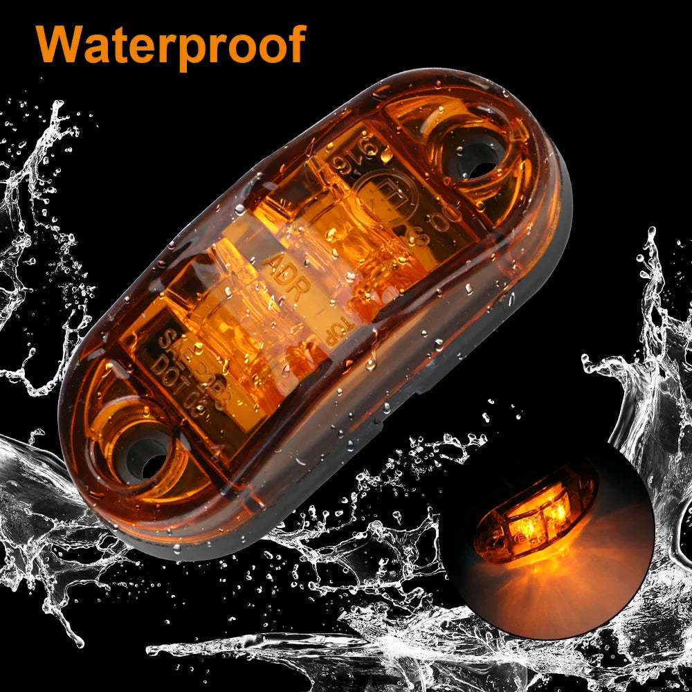 LED Side Marker Lights 12V–24V | Trailer Truck Caravan Pair LED Marker Lights Axl