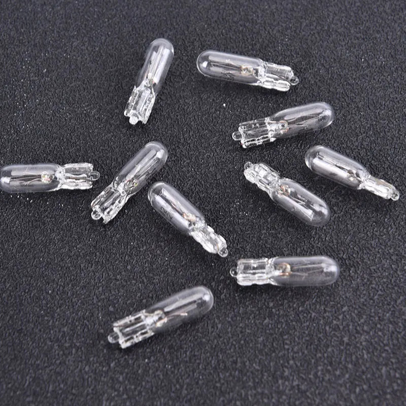 10-Pack T5 12V 1.2W Dashboard Instrument Panel Glass Bulbs Dashboard Light Bulbs Axl
