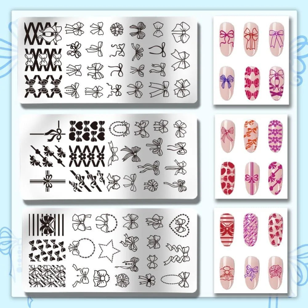 66 Pattern Nail Stamping Plates – 3pc Stainless Steel Kit Nail Stamping Plates Axl